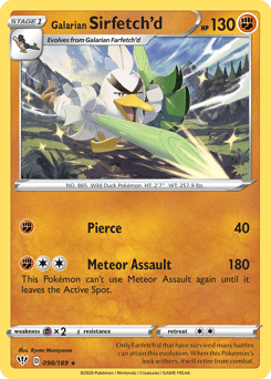 Galarian Sirfetch'd #98 from Darkness Ablaze