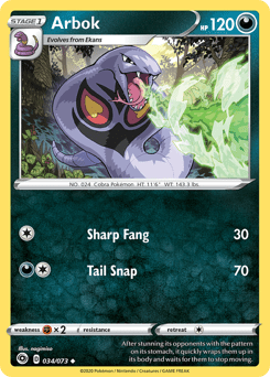 Arbok #34 from Champion's Path