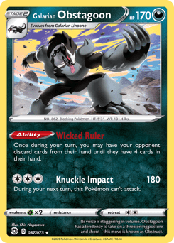 Galarian Obstagoon #37 from Champion's Path