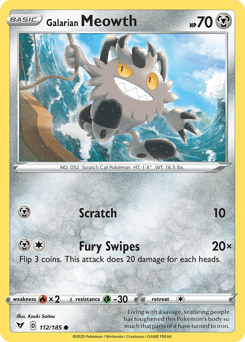 Galarian Meowth #112 from Vivid Voltage