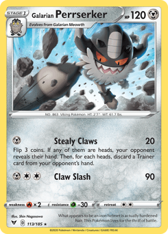 Galarian Perrserker #113 from Vivid Voltage