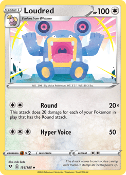 Loudred #136 from Vivid Voltage
