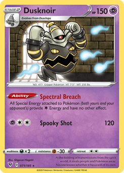 Dusknoir #71 from Vivid Voltage