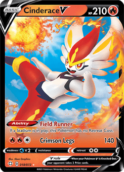 Cinderace V #18 from Shining Fates