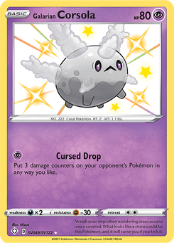 Galarian Corsola #SV49 from SF: Shiny Vault