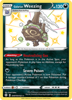 Galarian Weezing #SV77 from SF: Shiny Vault