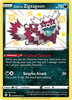Galarian Zigzagoon #SV78 from SF: Shiny Vault