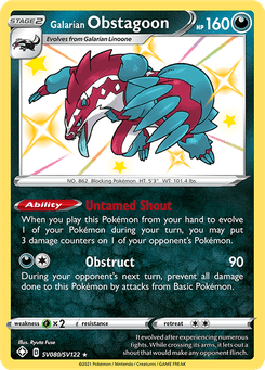Galarian Obstagoon #SV80 from SF: Shiny Vault