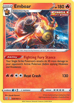 Emboar #25 from Battle Styles