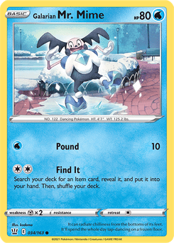 Galarian Mr. Mime #34 from Battle Styles