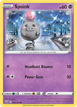 Spoink #55 from Battle Styles