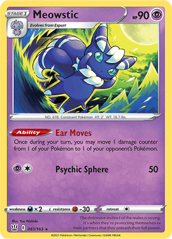 Meowstic #61 from Battle Styles