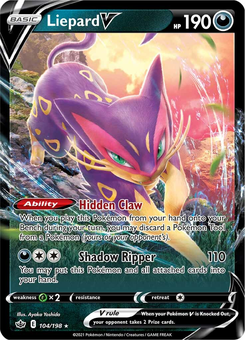 Liepard V #104 from Chilling Reign