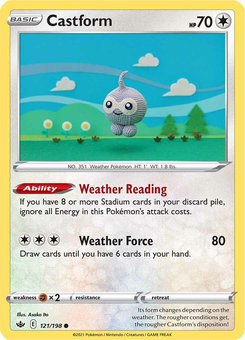 Castform #121 from Chilling Reign