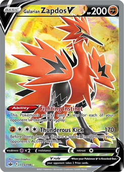 Galarian Zapdos V #173 from Chilling Reign