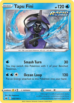 Tapu Fini #40 from Chilling Reign