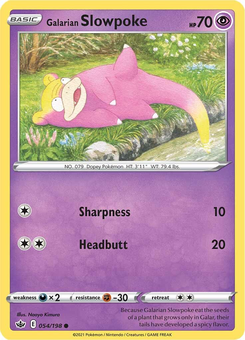 Galarian Slowpoke #54 from Chilling Reign