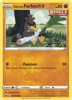 Galarian Farfetch'd #78 from Chilling Reign