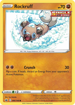 Rockruff #86 from Chilling Reign