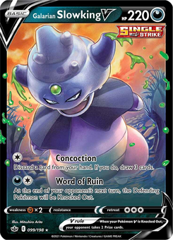 Galarian Slowking V #99 from Chilling Reign