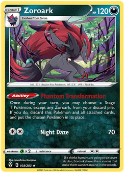 Zoroark #103 from Evolving Skies