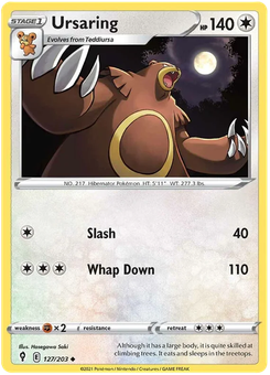 Ursaring #127 from Evolving Skies