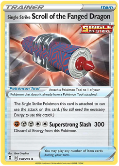 Single Strike Scroll of the Fanged Dragon #158 from Evolving Skies