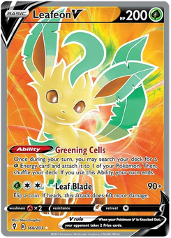 Leafeon V #166 from Evolving Skies