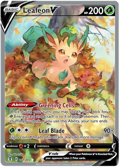 Leafeon V #167 from Evolving Skies