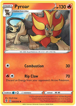 Pyroar #23 from Evolving Skies