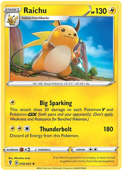 Raichu #50 from Evolving Skies