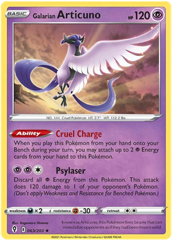 Galarian Articuno #63 from Evolving Skies