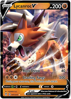 Lycanroc V #91 from Evolving Skies