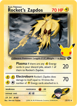 Rocket's Zapdos #32 from Celebrations