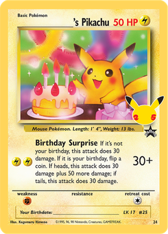 Birthday Pikachu #33 from Celebrations
