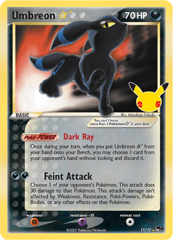 Umbreon Star #40 from Celebrations