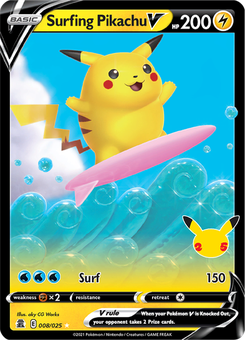 Surfing Pikachu V #8 from Celebrations