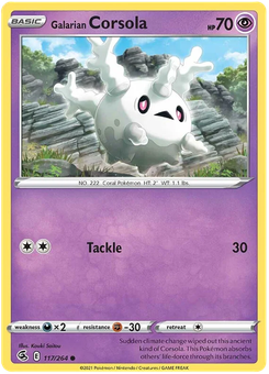 Galarian Corsola #117 from Fusion Strike