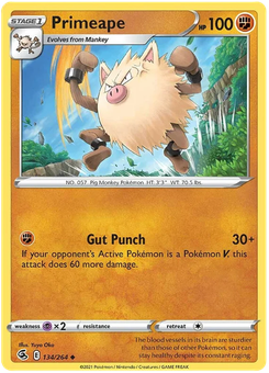 Primeape #134 from Fusion Strike
