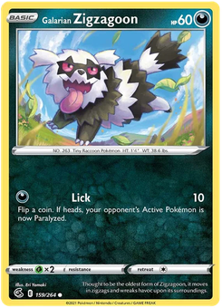 Galarian Zigzagoon #159 from Fusion Strike