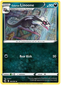 Galarian Linoone #160 from Fusion Strike