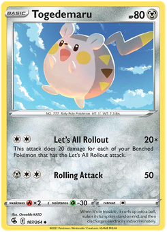 Togedemaru #187 from Fusion Strike