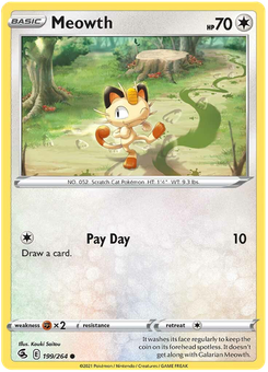 Meowth #199 from Fusion Strike