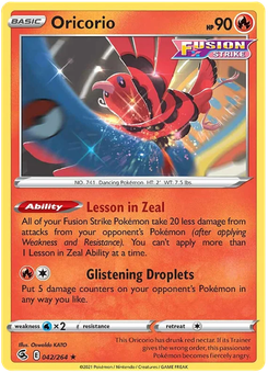 Oricorio #42 from Fusion Strike