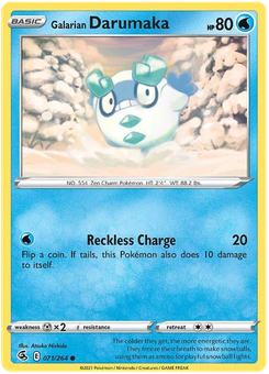 Galarian Darumaka #71 from Fusion Strike