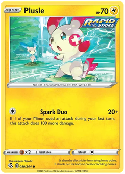 Plusle #89 from Fusion Strike