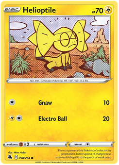 Helioptile #98 from Fusion Strike