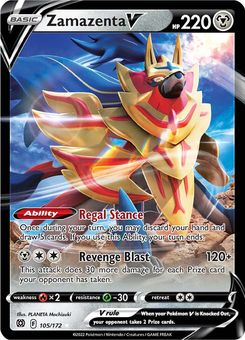 Zamazenta V #105 from Brilliant Stars
