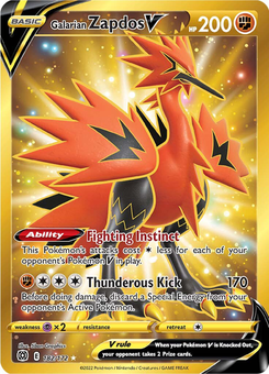 Galarian Zapdos V #182 from Brilliant Stars