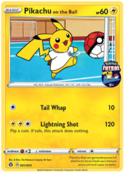 Pikachu on the Ball #1 from Futsal Collection